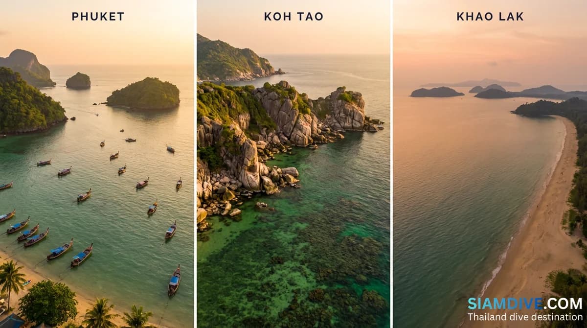 Phuket vs Koh Tao vs Khao Lak: Which Thai Dive Base Fits You?