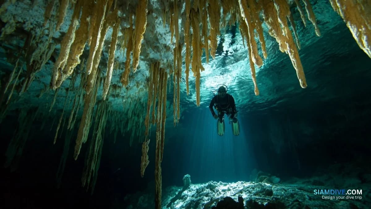 ลึกแค่ 7 เมตร แต่มองเห็น 100: Cenote Dos Ojos