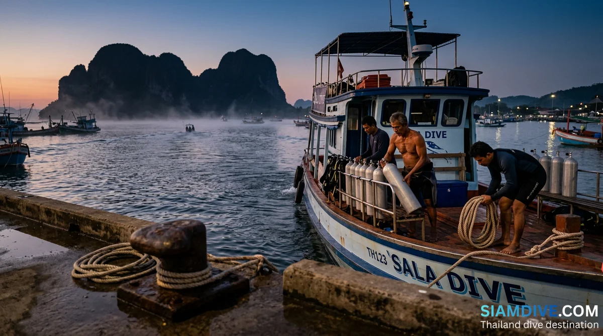Phukets Tauchplätze 2026, sortiert nach dem Abfahrtspier Ihres Bootes