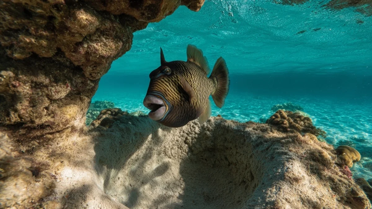 泰坦炮弹鱼75厘米，繁殖季千万别往上游