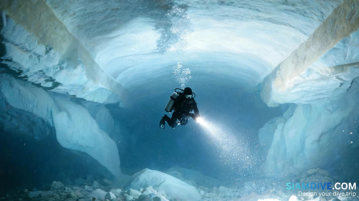 Why Cave Divers Fly to Russia for 5 km of White Silence