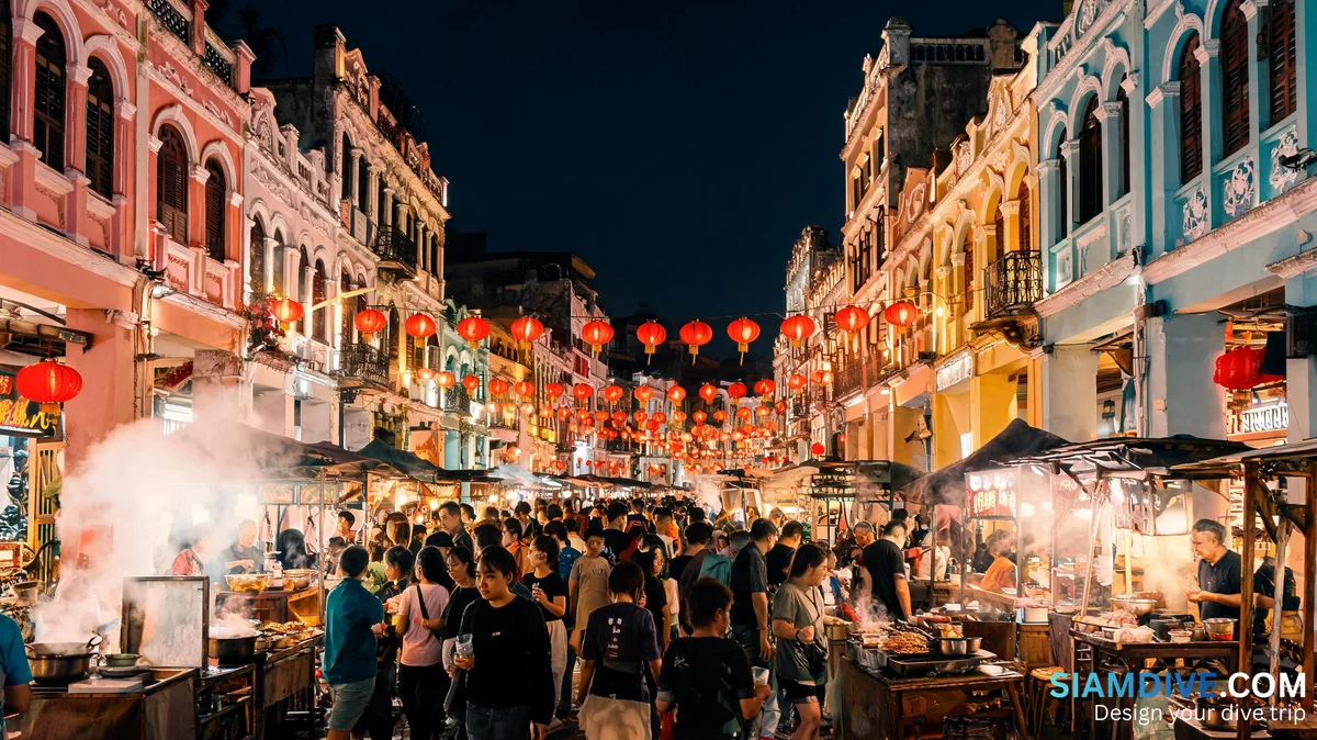普吉双夜市：老城与集装箱的夜间碰撞